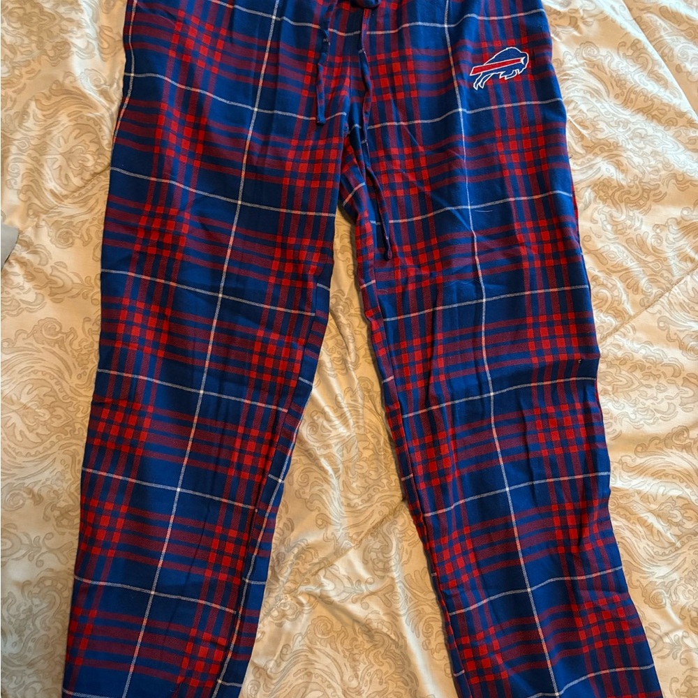 Buffalo Bills Red and Blue Plaid Pajama Pants